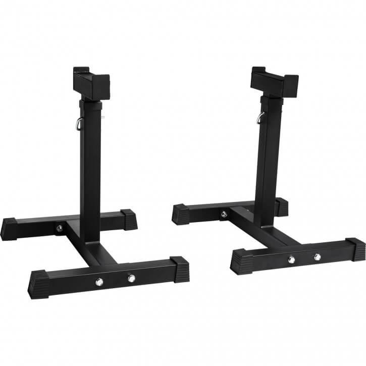 Adjustable Barbell Rack in Black