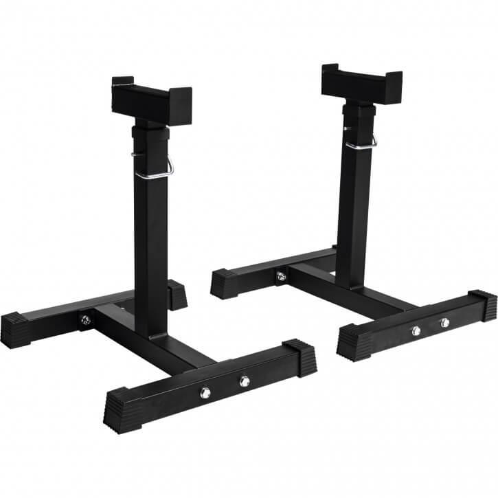 Adjustable Barbell Rack in Black