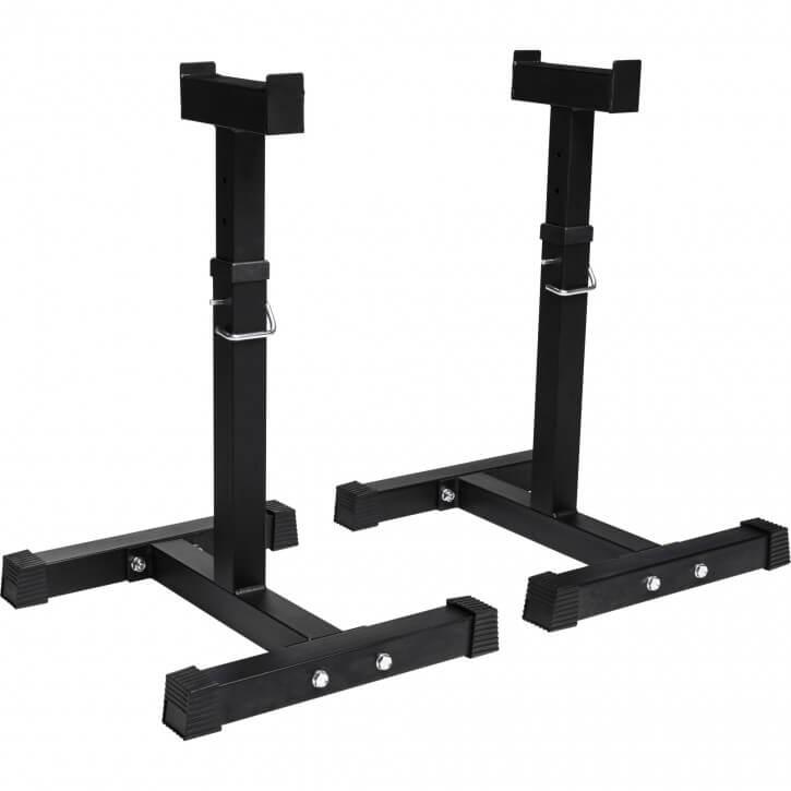 Adjustable Barbell Rack in Black