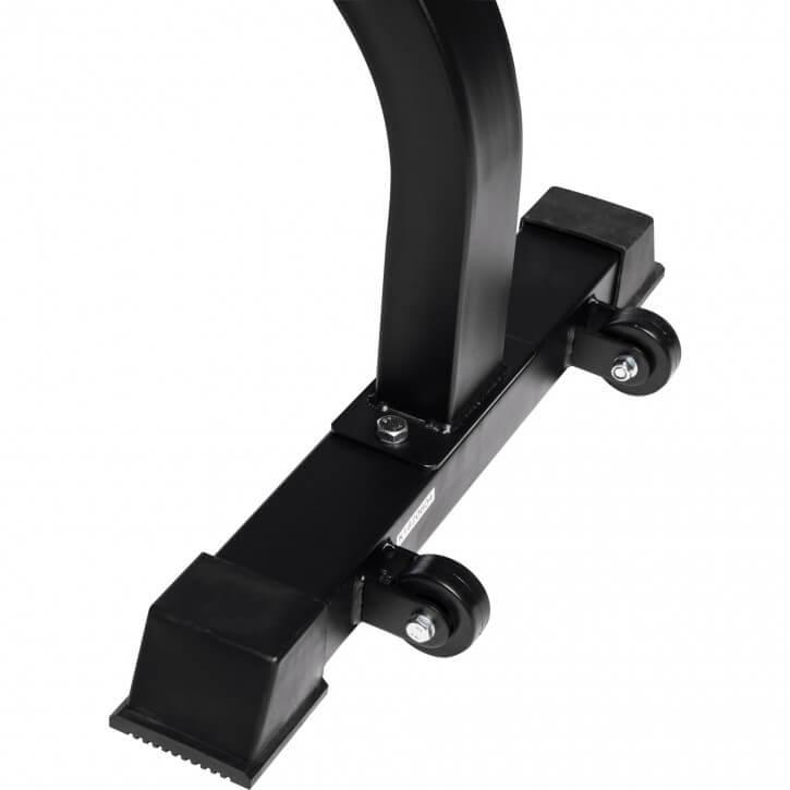 Flat Bench with Wheels Black