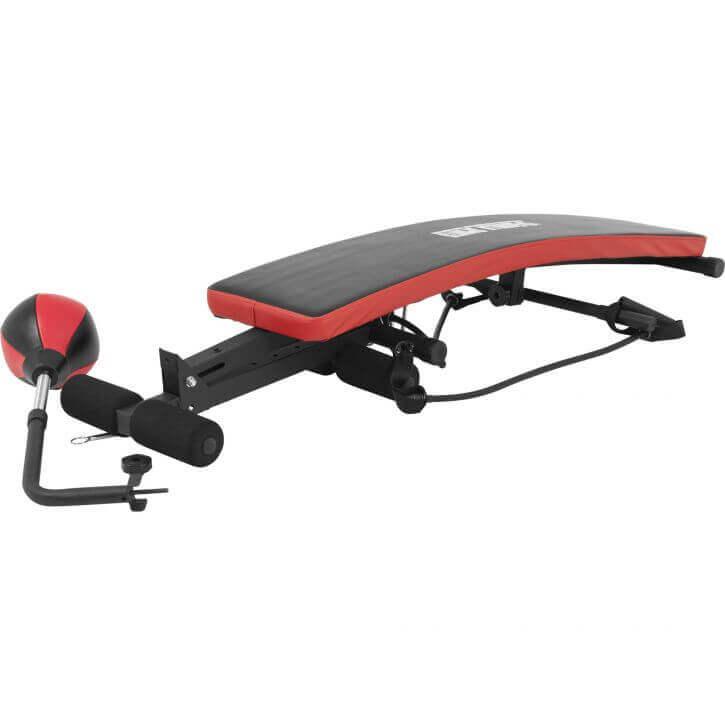 Sit-Up Bench with Punching Ball Black/Red