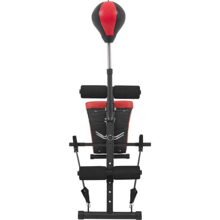 Sit-Up Bench with Punching Ball Black/Red