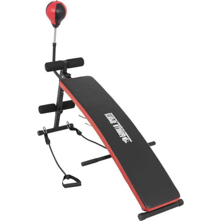 Sit-Up Bench with Punching Ball Black/Red