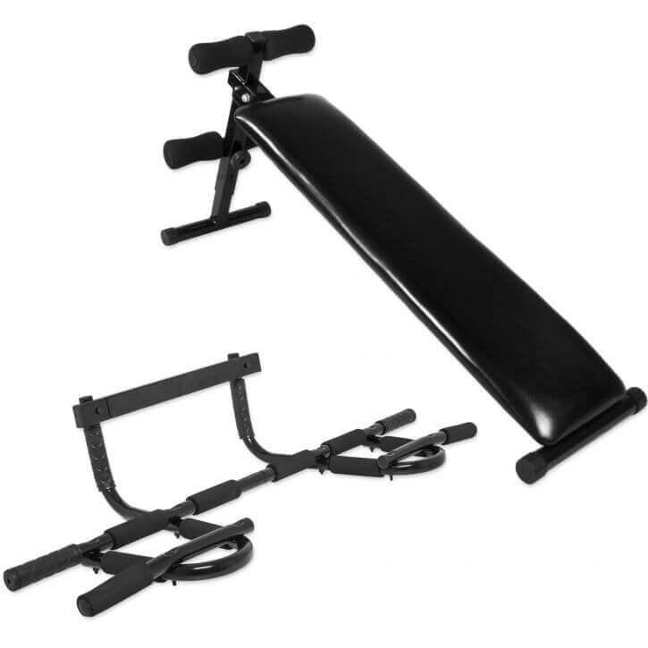 Sit Up Bench + Push Up Bar Set