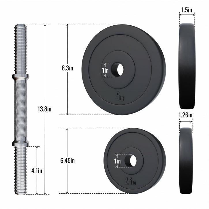 Plastic Dumbbell Set 17 kg