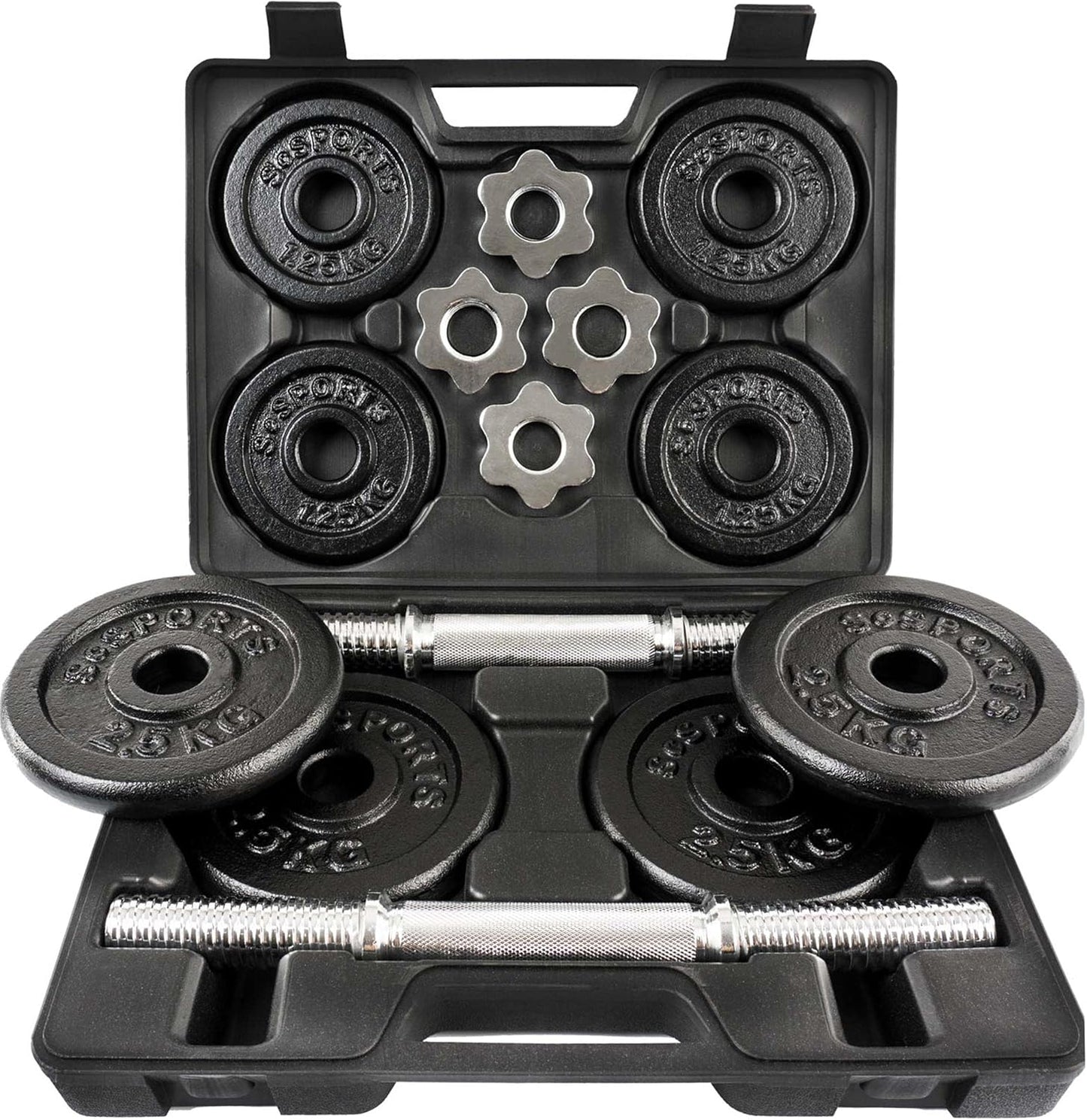 Dumbbell Set 15–20 kg with Carrying Case