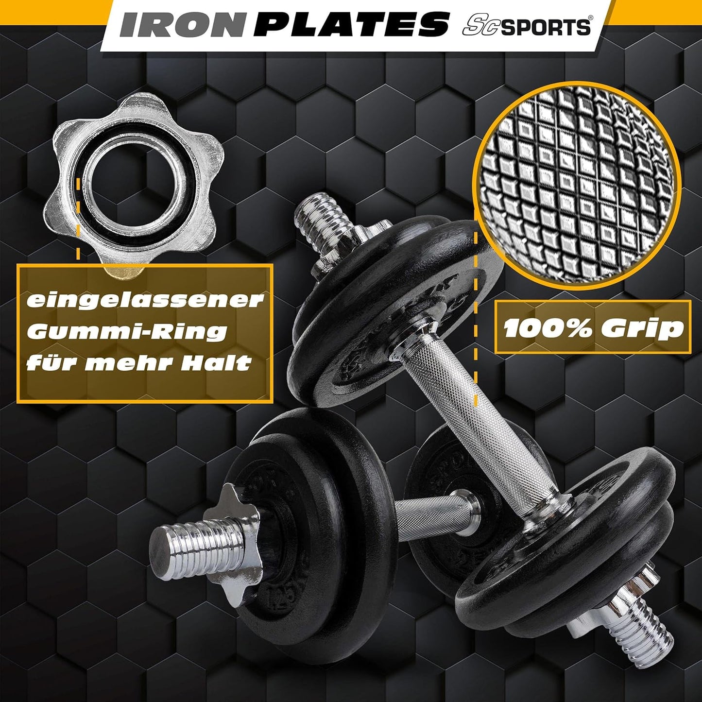 Dumbbell Set 15–20 kg with Carrying Case