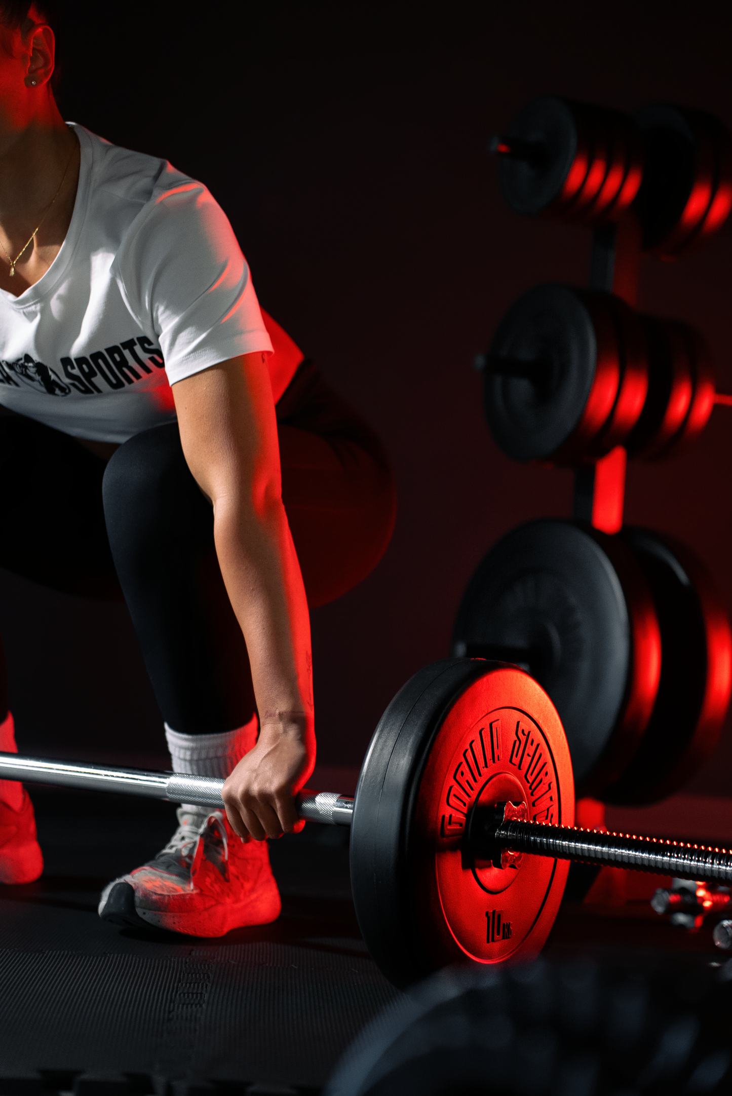 Chrome Barbell Bar 170 cm with Star Collars, Silver/Black