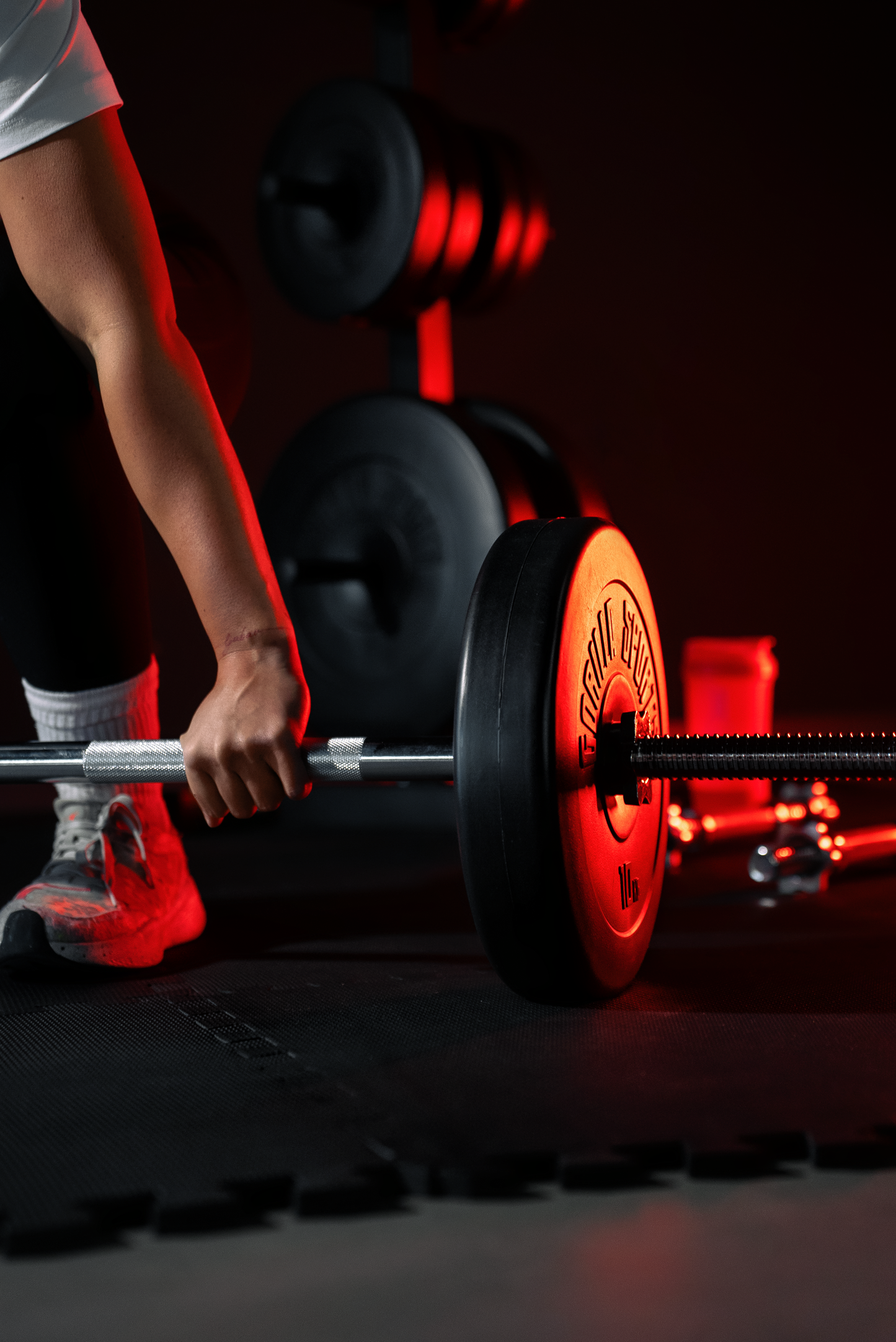 Chrome Barbell Bar 170 cm with Star Collars, Silver/Black