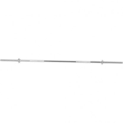 Chrome Barbell Bar 170 cm with Star Collars, Silver/Black
