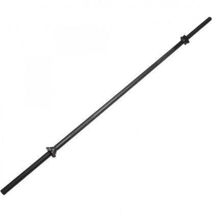 Chrome Barbell Bar 170 cm with Star Collars, Silver/Black