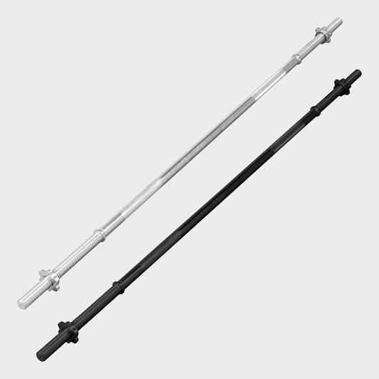 Chrome Barbell Bar 170 cm with Star Collars, Silver/Black
