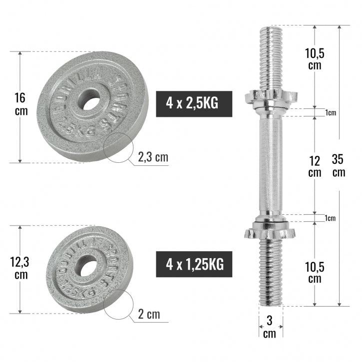 Dumbbell Set Cast Iron 20 kg