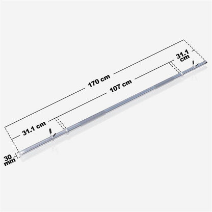 Chrome Barbell Bar 170 cm (5.5 ft) with Spring Collars