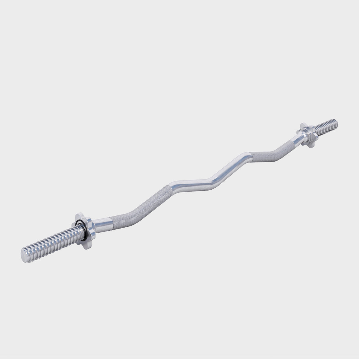 EZ Curl Bar 120 cm (4 ft) with Star Collars, Silver/Black