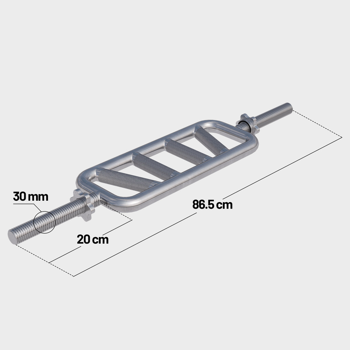 Multi-Grip Triceps Trainer Chrome Bar with Star Collars
