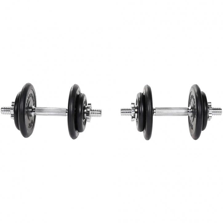 Rubber Coated Dumbbell Set 20 kg