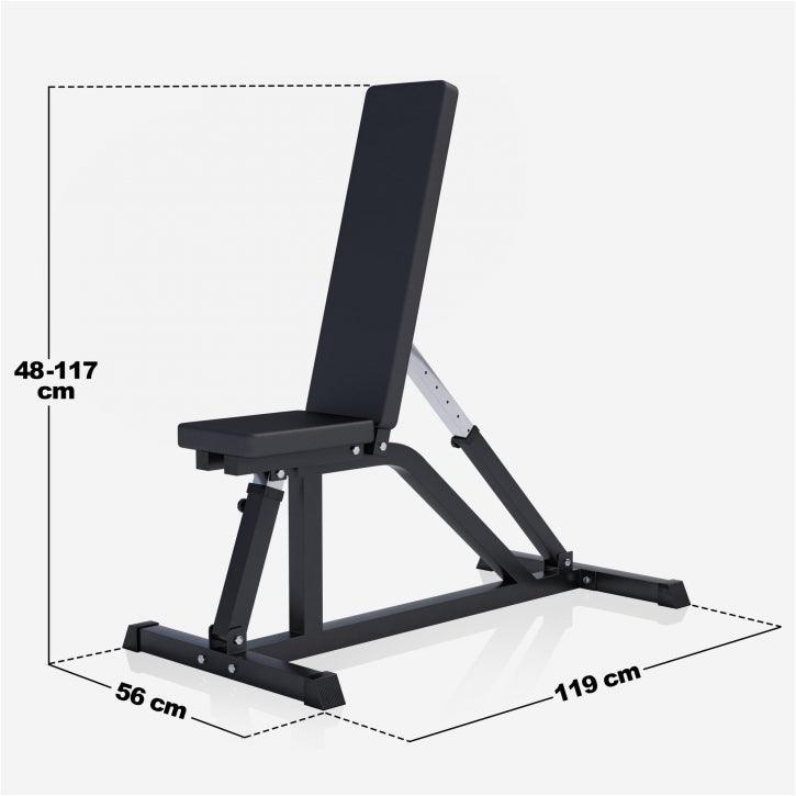 Adjustable Weight Bench in Black/White