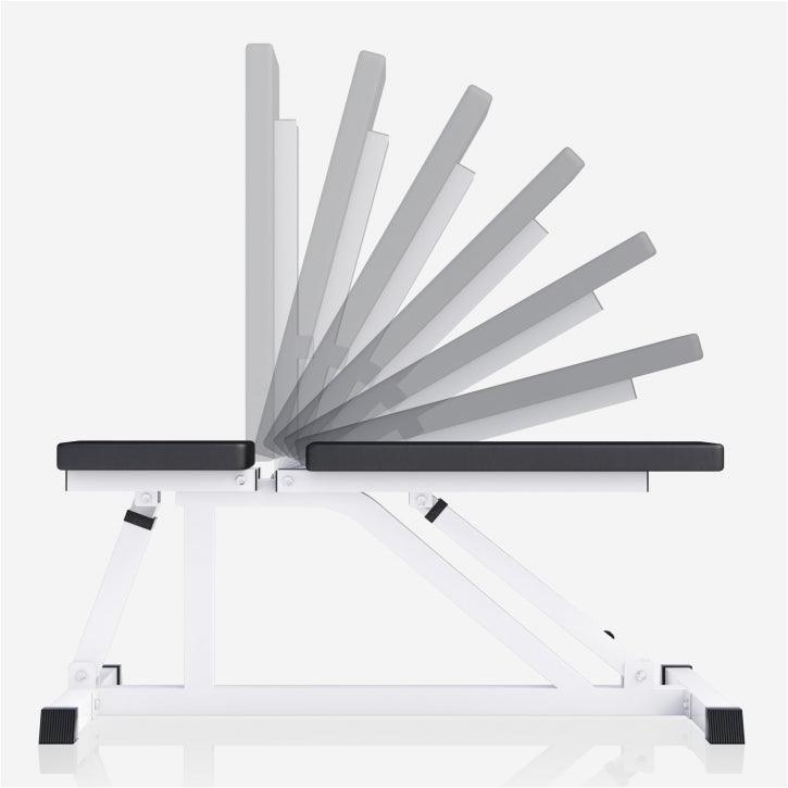 Adjustable Weight Bench in Black/White