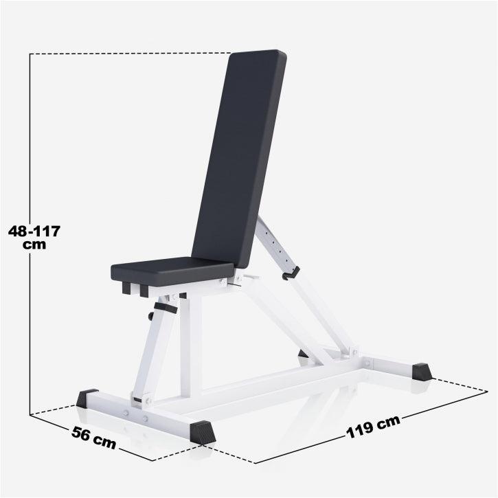 Adjustable Weight Bench in Black/White