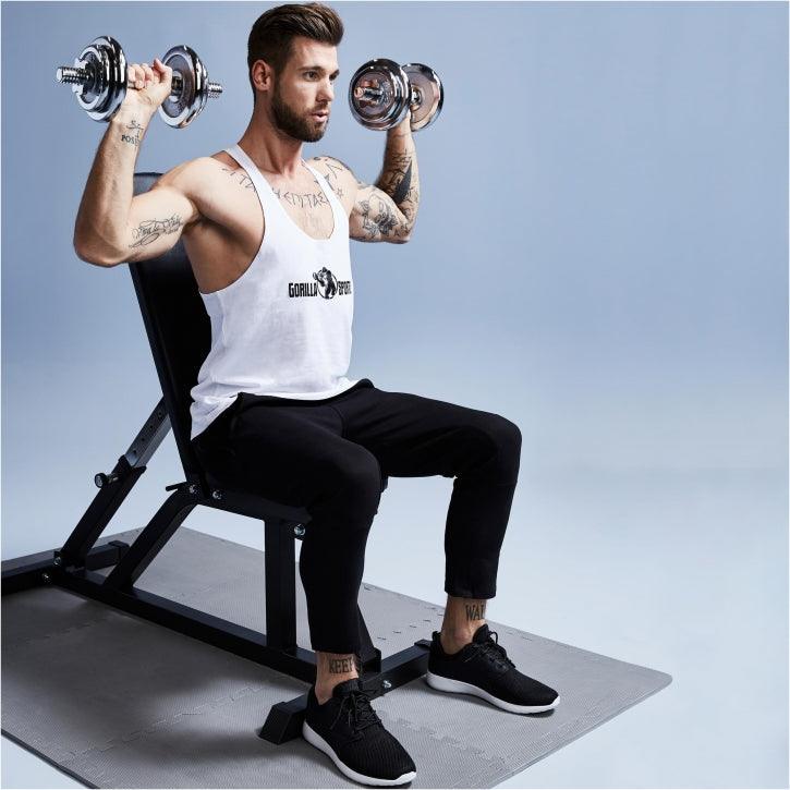 Adjustable Weight Bench in Black/White
