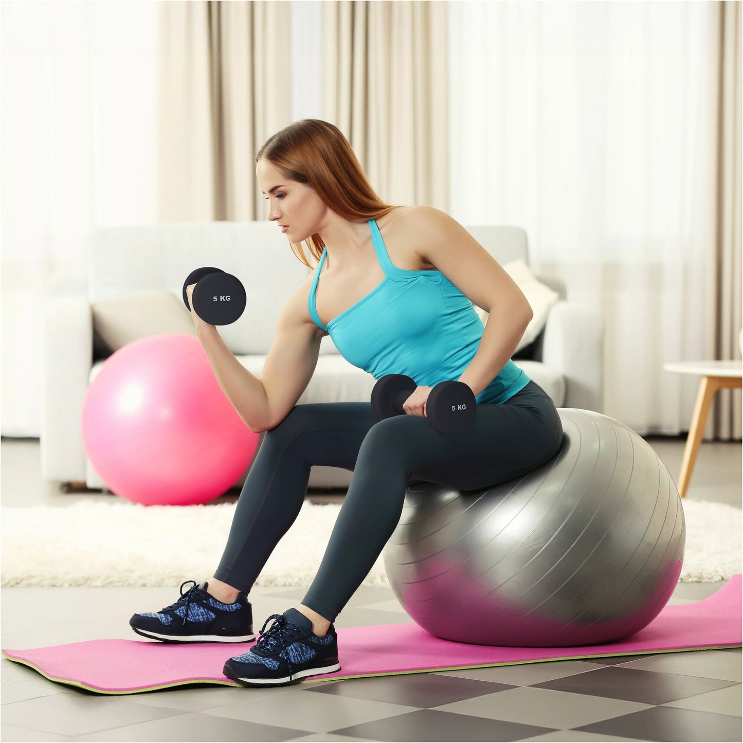 Neoprene Dumbbells (Set 2 x 0.5 - 5 kg)