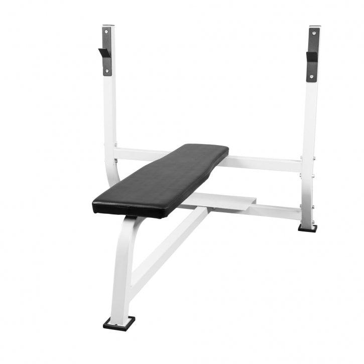Wide Flat Weight Bench with Rack