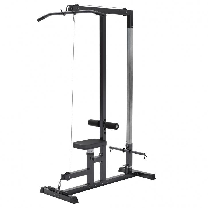 Lat Pull-Down Station in White/Black