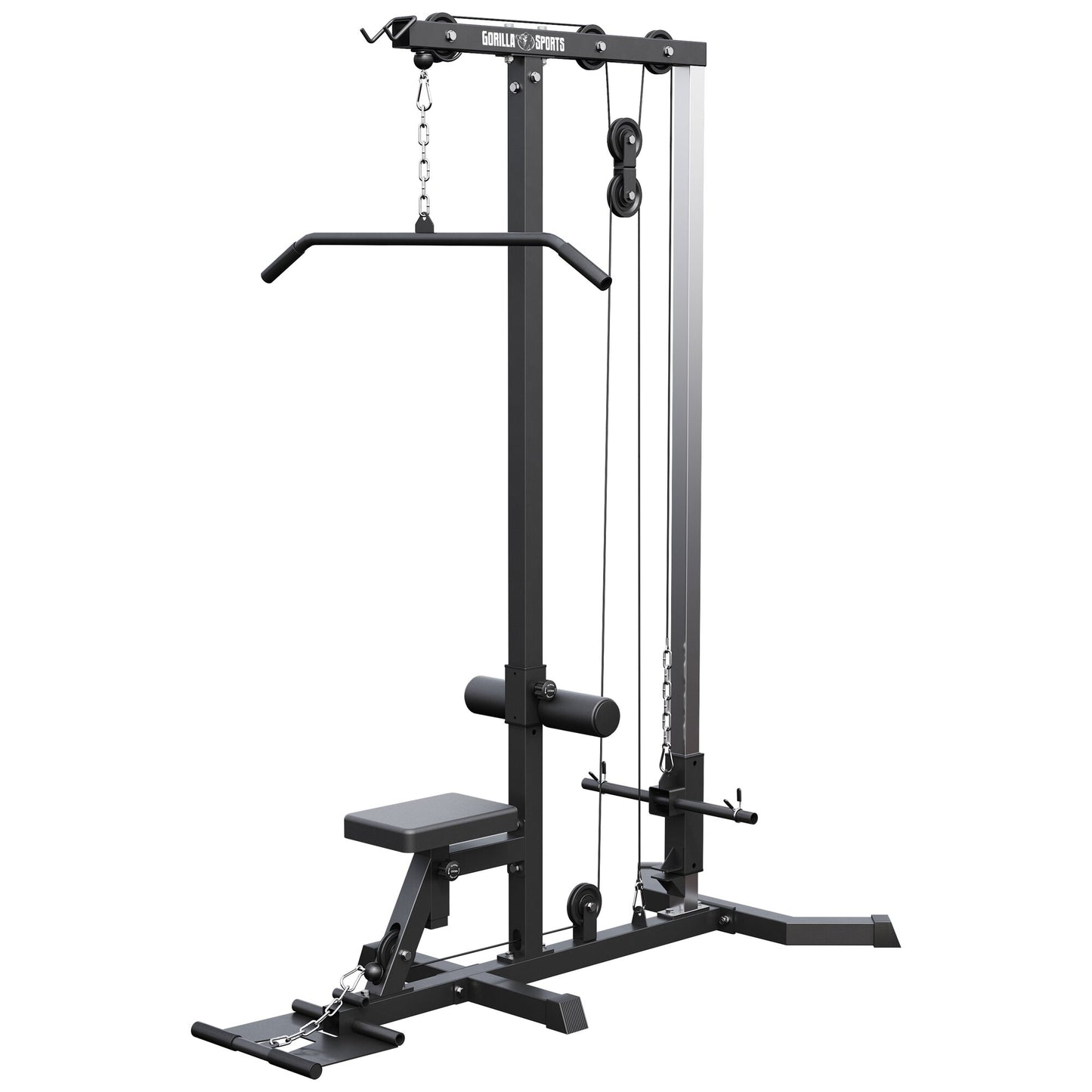 Lat Pull-Down Station in White/Black