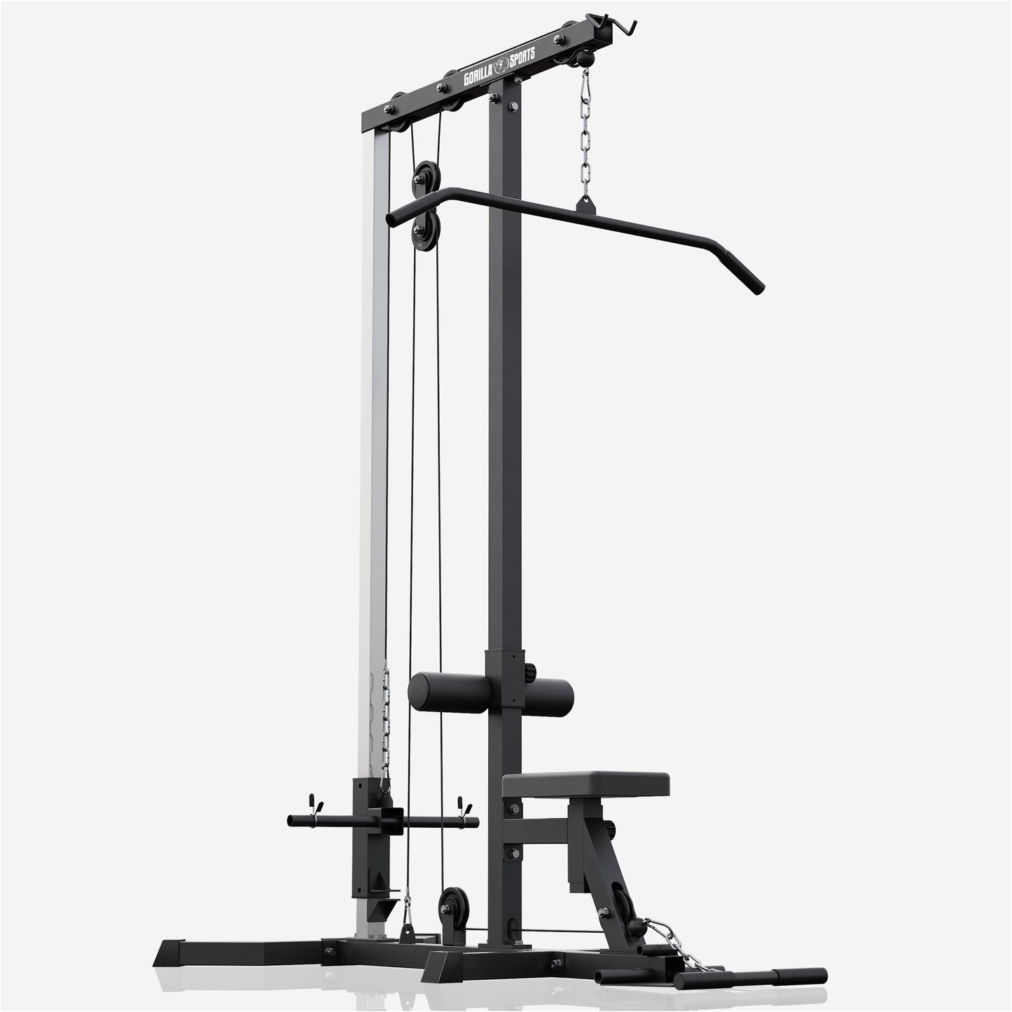 Lat Pull-Down Station in White/Black