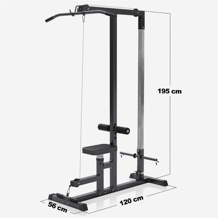 Lat Pull-Down Station in White/Black