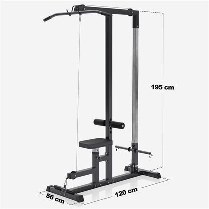 Lat Pull-Down Station in White/Black