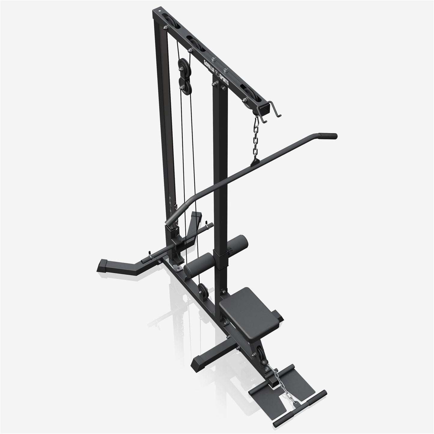 Lat Pull-Down Station in White/Black