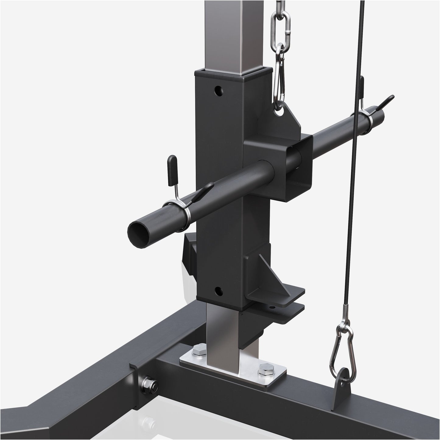 Lat Pull-Down Station in White/Black