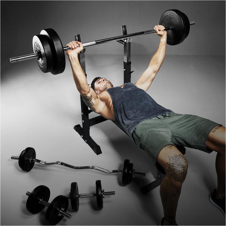 Weight bench with shelf – Gorilla Sports