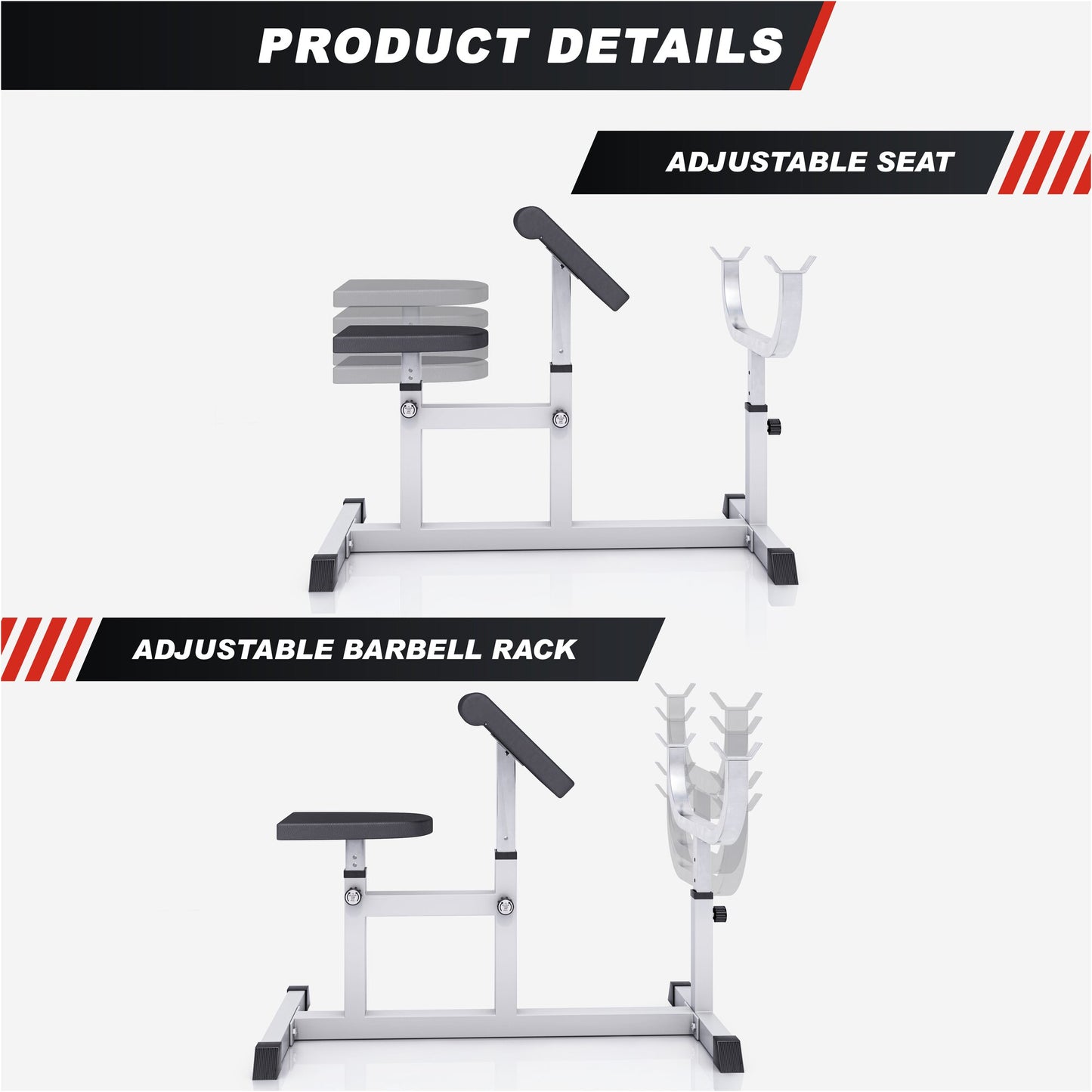 Preacher Curl Bench White/Black