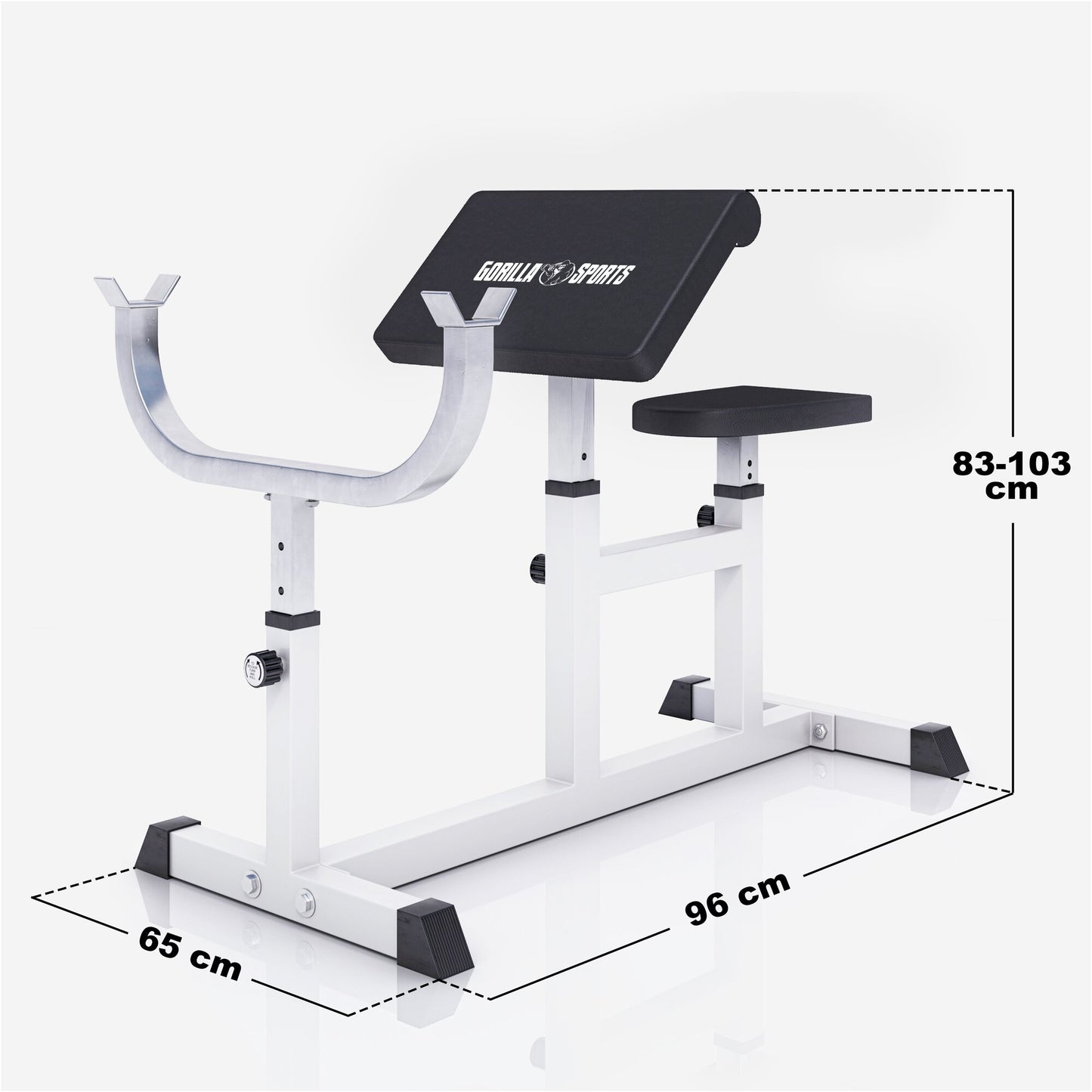 Preacher Curl Bench White/Black