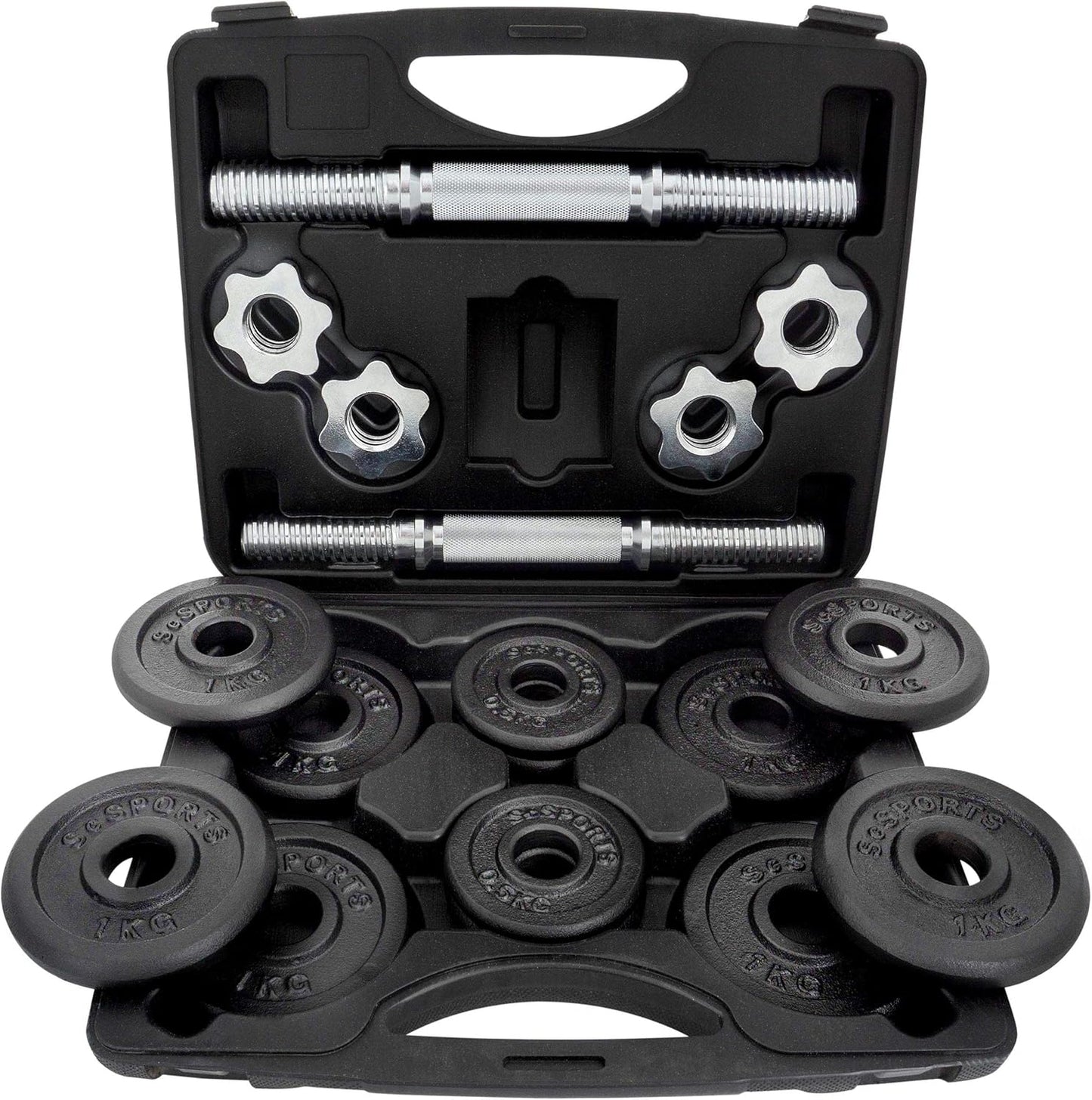 Dumbbell Set 15–20 kg with Carrying Case