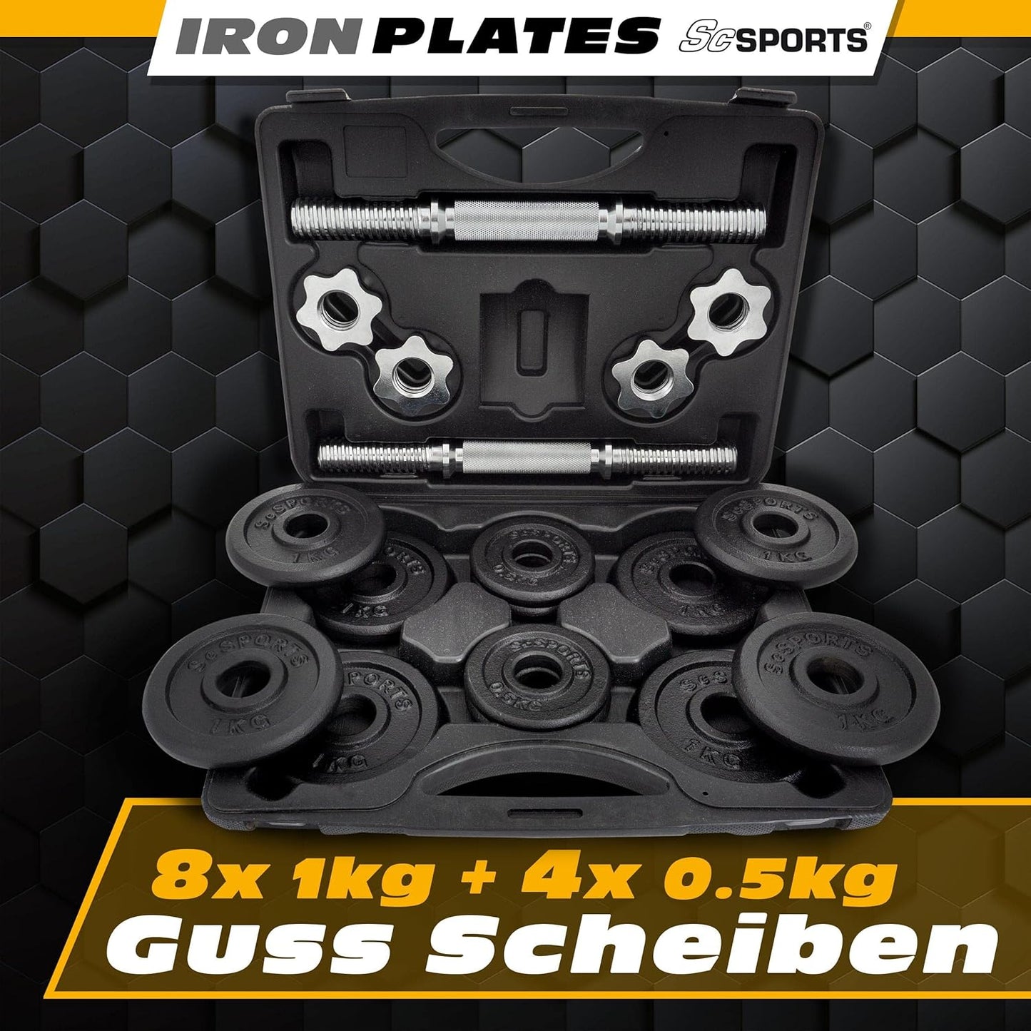 Dumbbell Set 15–20 kg with Carrying Case