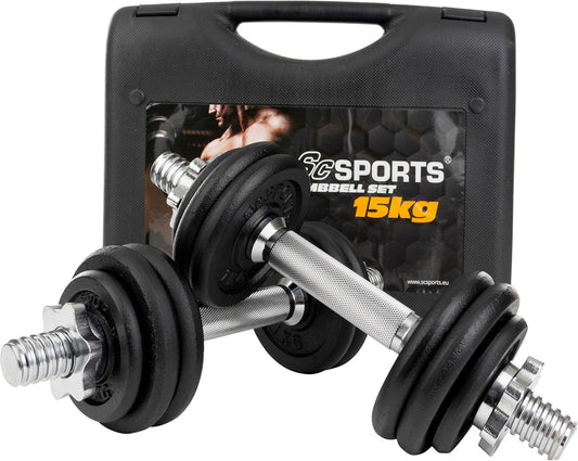 Dumbbell Set 15–20 kg with Carrying Case
