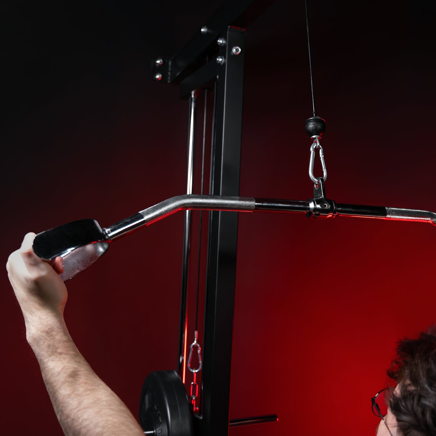 Lat Pull Down Bar Curved with Grip Handle