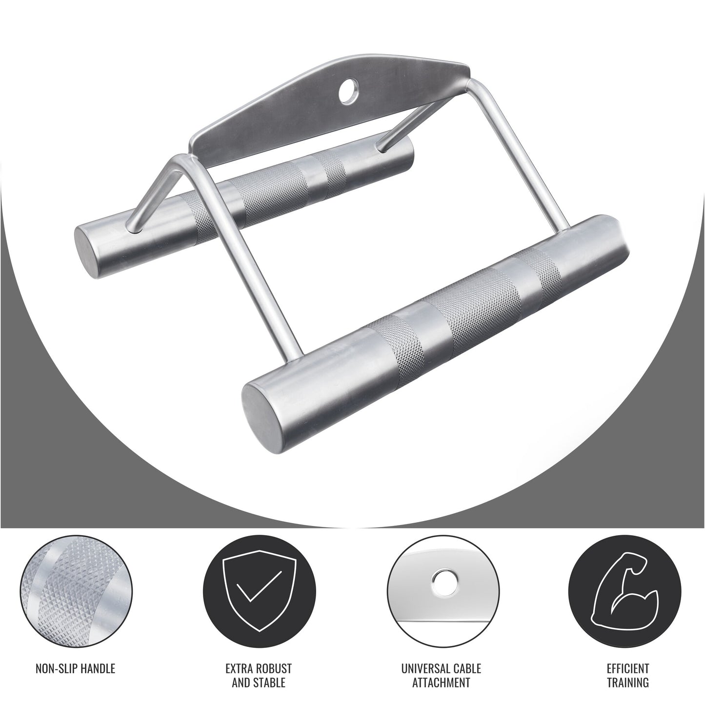 Close Grip Rowing Handle in Chrome