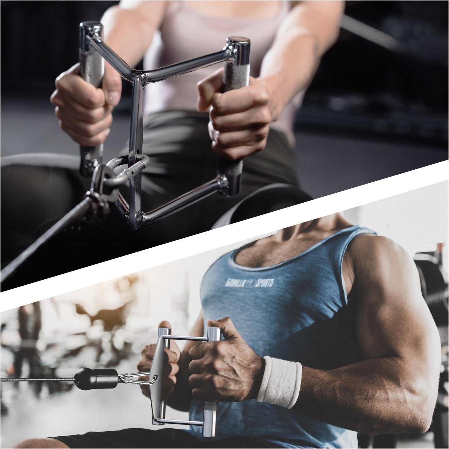 Close Grip Rowing Handle in Chrome