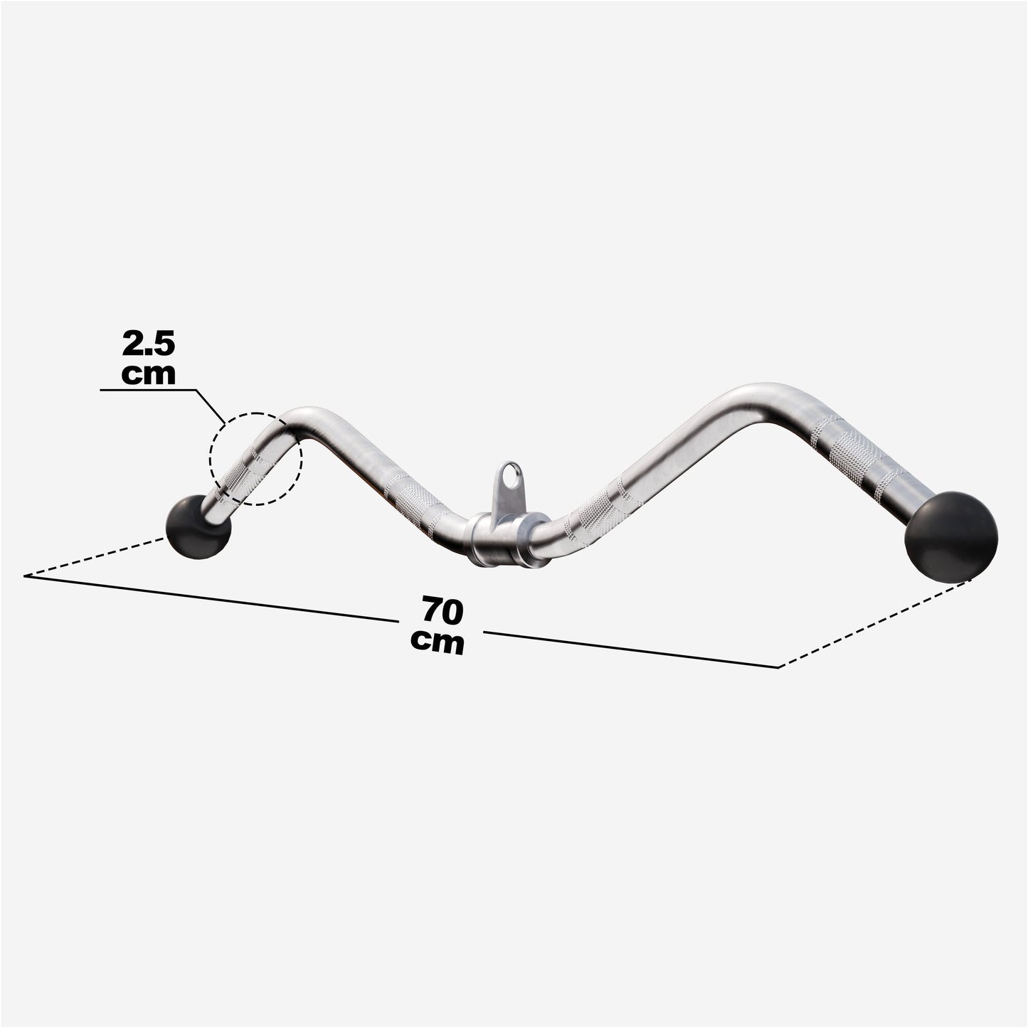 Ez Bar Cable Attachment with Chrome Rotating Swivel Joint