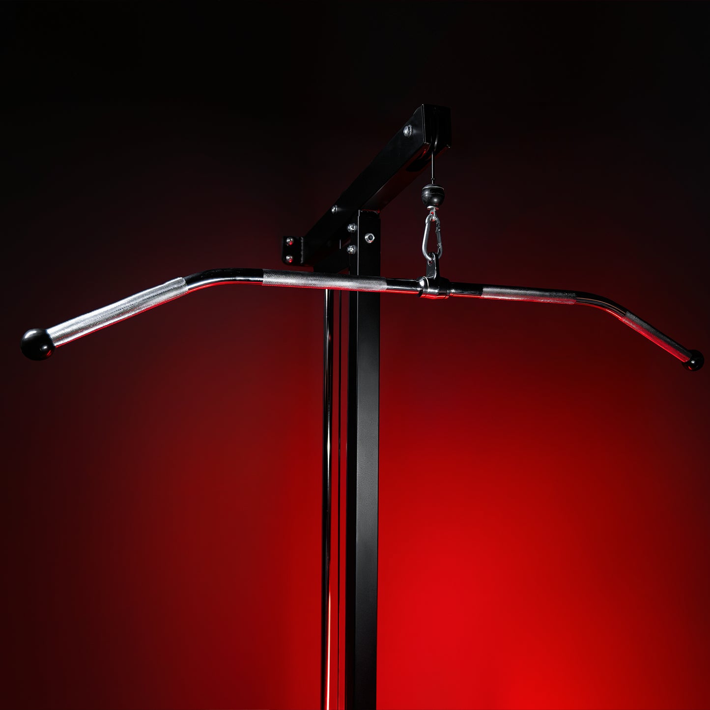 Revolving Lat Pulldown Bar with Rubber Ends in Chrome