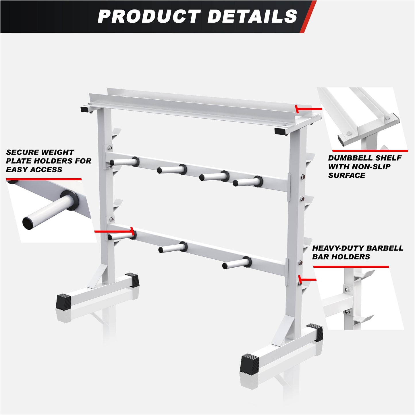 Weight Rack for Barbells, Plates and Dumbbells