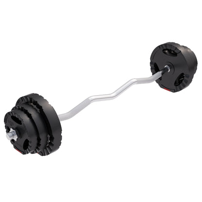 EZ Curl Set with Plastic Weight Plates 25 kg