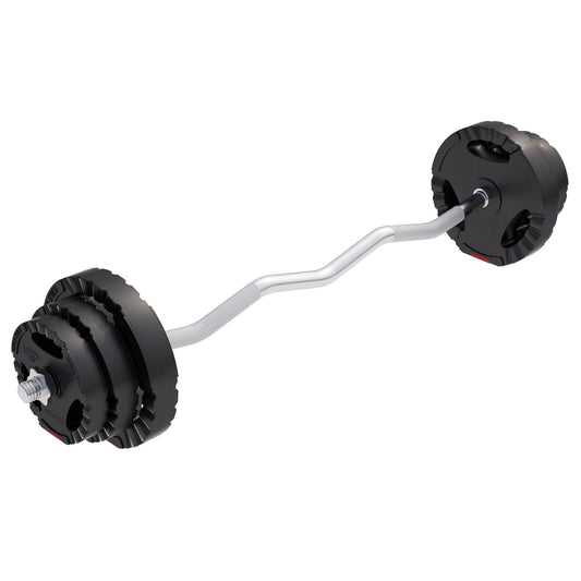 EZ Curl Set with Plastic Weight Plates 25 kg
