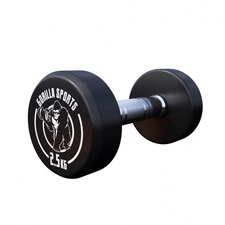 Rubber Dumbbell Set 2.5 - 27.5 kg or in Set