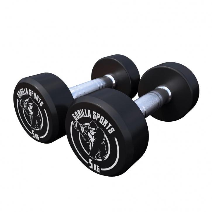 Rubber Dumbbell Set 2.5 - 27.5 kg or in Set